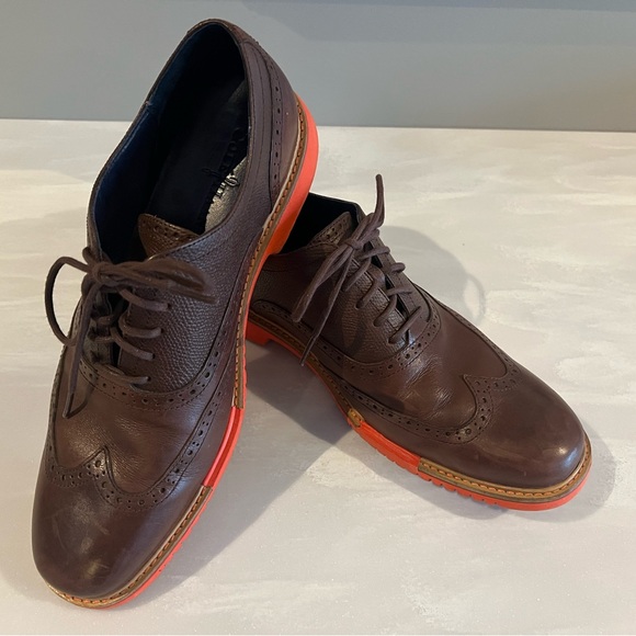 Cole Haan Great Jones Chestnut Brown Leather Oxfords, EUC w/box main image 6